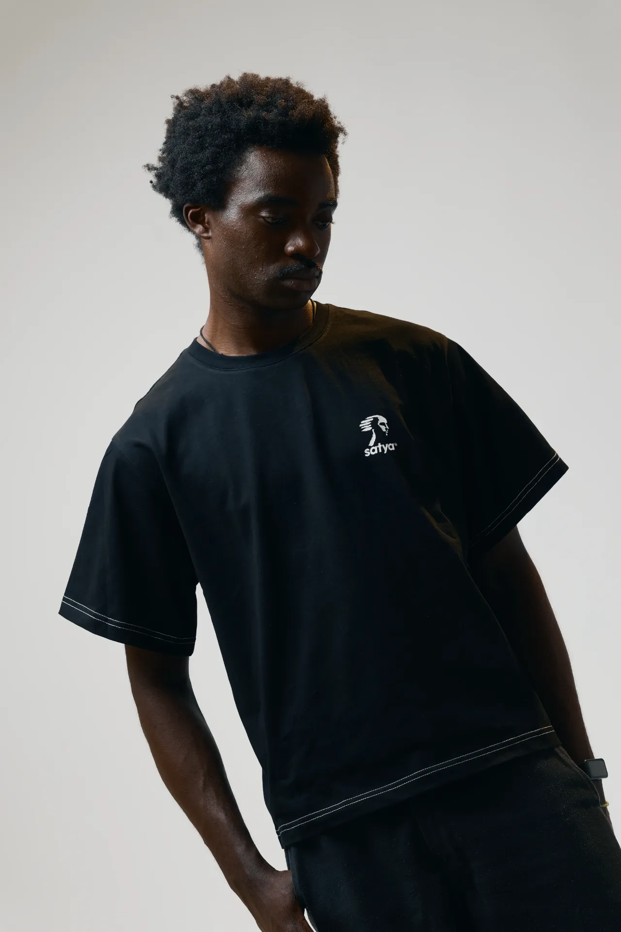 Satya Black Tee-Shirt
